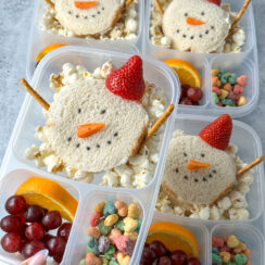 snowman sandwich lunchbox