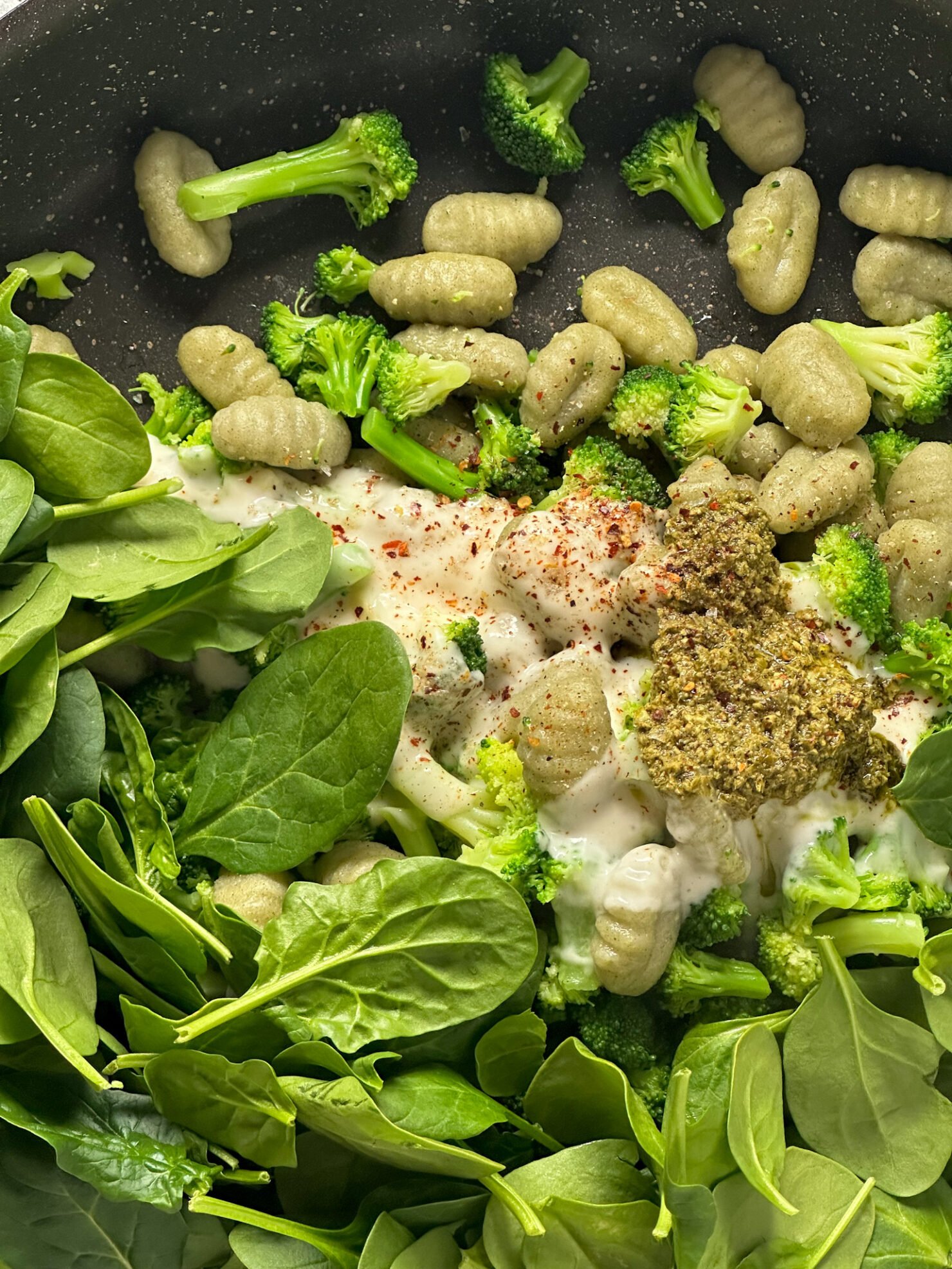 Simple Pesto Alfredo Gnocchi with Salmon (OnePan Recipe) The