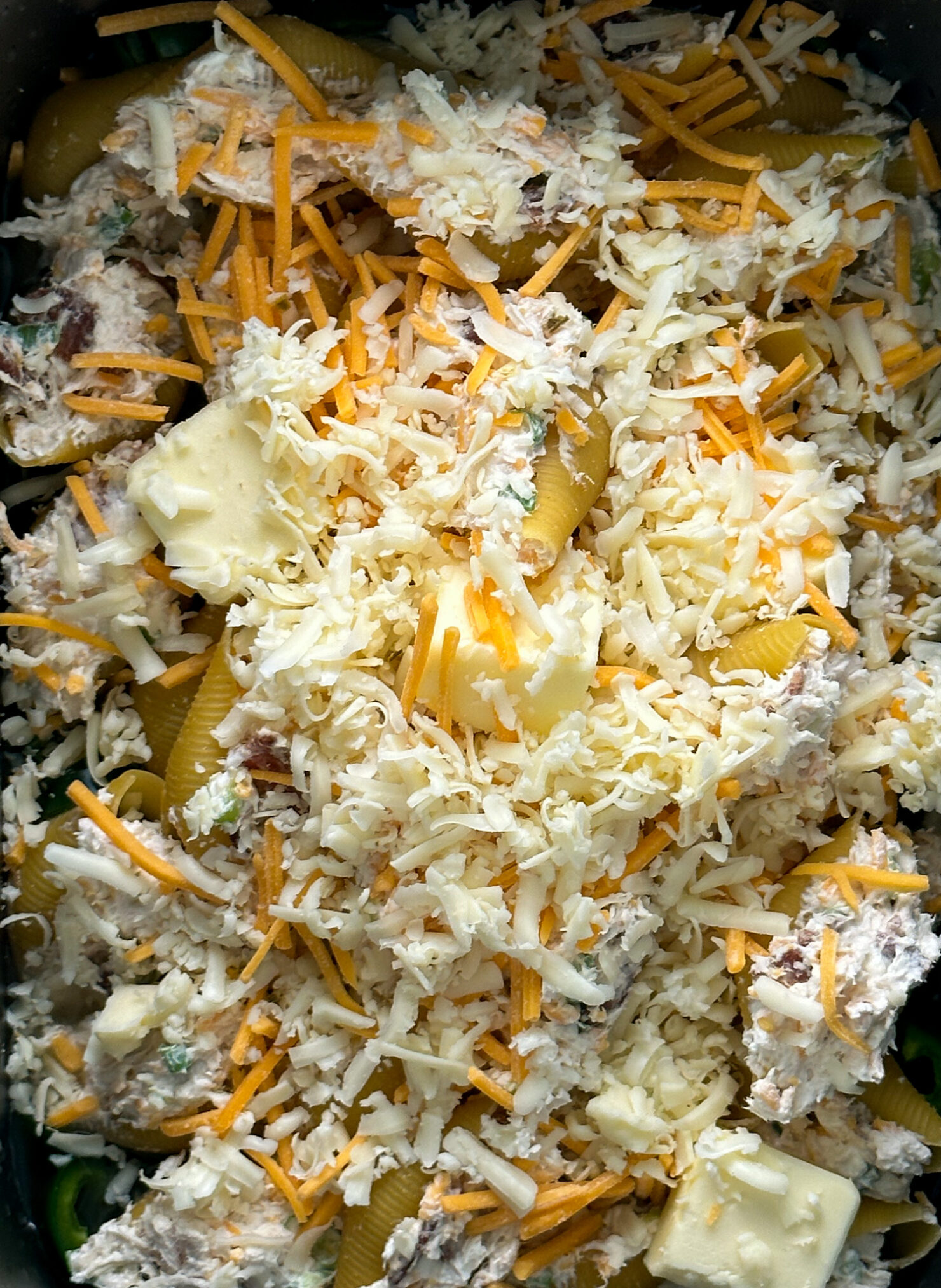 Jalapeño Popper Stuffed Shells (Made in the Crockpot!) - The Tasteful Tribe