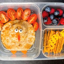thanksgiving turkey quesadilla food art lunchbox