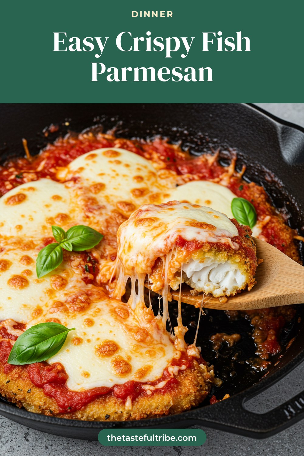 Easy Crispy Fish Parmesan, the finished dish
